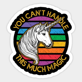 Funny Unicorn Full of Magic Sticker